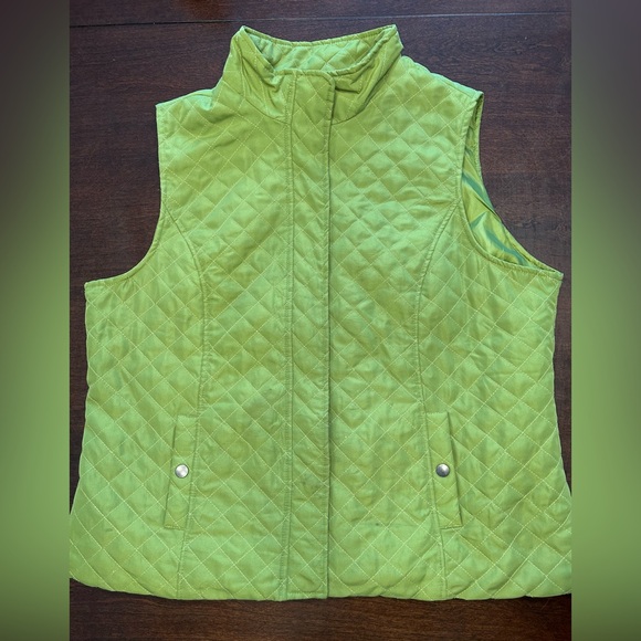 Christopher & Banks Green Quilted Vest - Picture 5 of 6